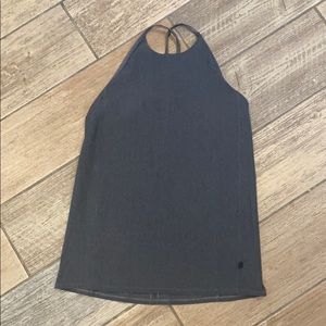 Lululemon High Neck Open Back Tank Top grey